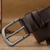 Men PU Leather Wear  resistant 120CM Pin Buckle Retro Wild Casual Jeans Suits Belt