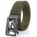 125CM 4CM Width Metal Press Buckle Canvas Belt Men’s Tactical Belt Leisure Breathable Nylon Waist Belt