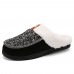 Men Lamb Wool Soft Sole Non  slip Plus Velvet Thicken Winter Warm Home Cotton Slippers