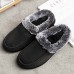 Men Lamb Wool Soft Sole Round Head Plus Velvet Thicken Winter Warm Home Cotton Slippers