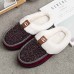 Men Lamb Wool Soft Sole Non  slip Plus Velvet Thicken Winter Warm Home Cotton Slippers