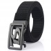 125CM 4CM Width Metal Press Buckle Canvas Belt Men’s Tactical Belt Leisure Breathable Nylon Waist Belt