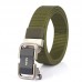 AWMN Men 125CM Nylon Tactical Belt Outdoor Leisure Canvas Waist Belts with Automatic Alloy Buckle